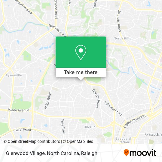 Mapa de Glenwood Village, North Carolina