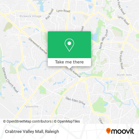Crabtree Valley Mall map