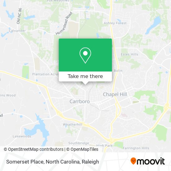Mapa de Somerset Place, North Carolina