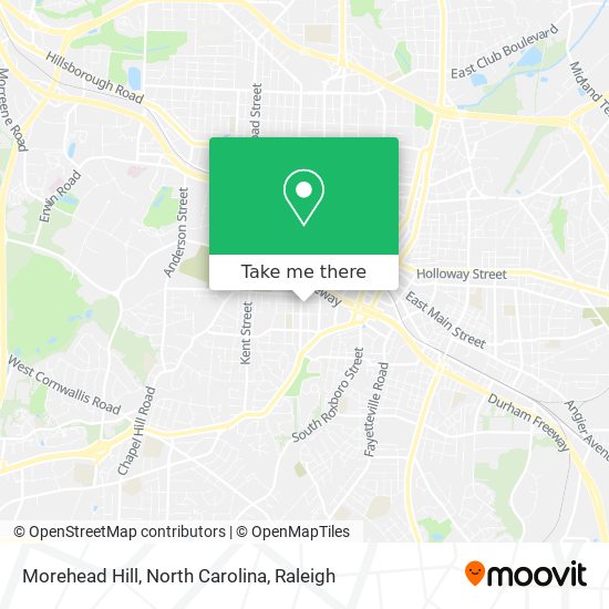 Mapa de Morehead Hill, North Carolina