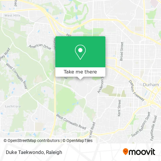 Duke Taekwondo map