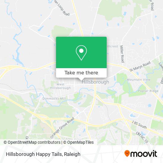 Hillsborough Happy Tails map