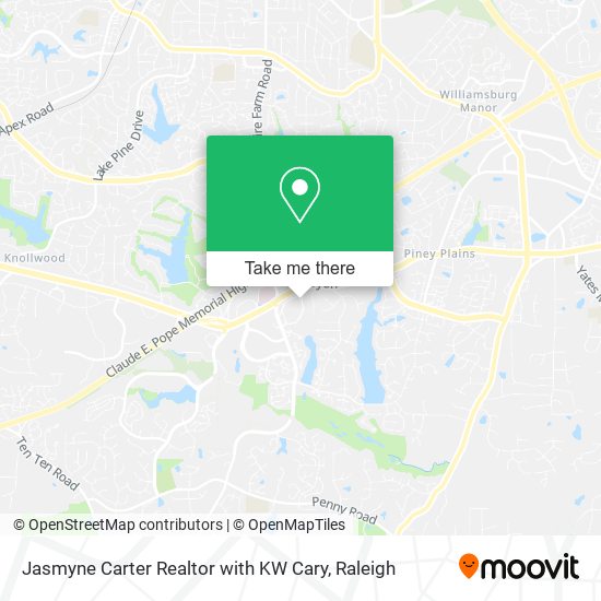 Mapa de Jasmyne Carter Realtor with KW Cary