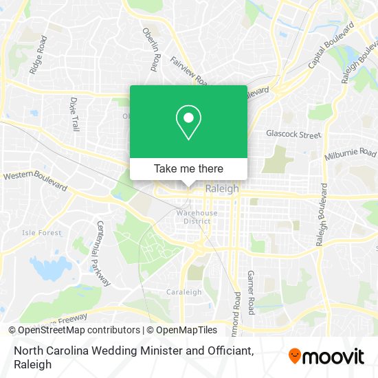 North Carolina Wedding Minister and Officiant map