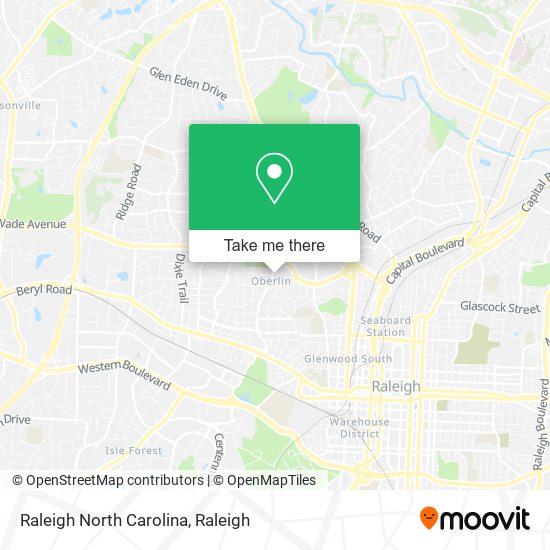 Raleigh North Carolina map