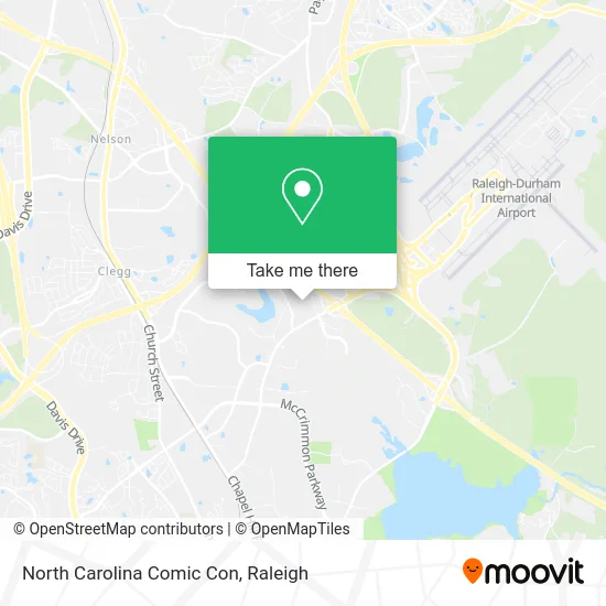 North Carolina Comic Con map