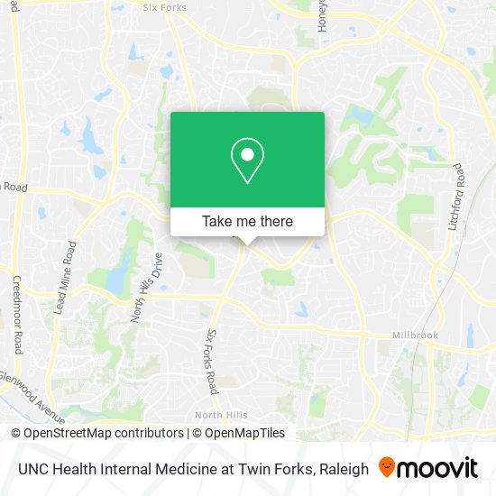 UNC Health Internal Medicine at Twin Forks map