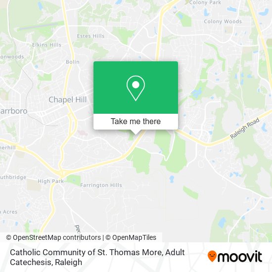 Catholic Community of St. Thomas More, Adult Catechesis map