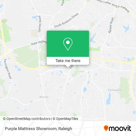 Purple Mattress Showroom map