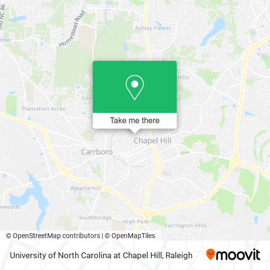 University of North Carolina at Chapel Hill map