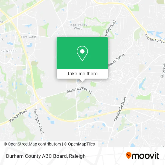 Durham County ABC Board map