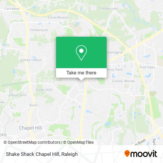 Shake Shack Chapel Hill map