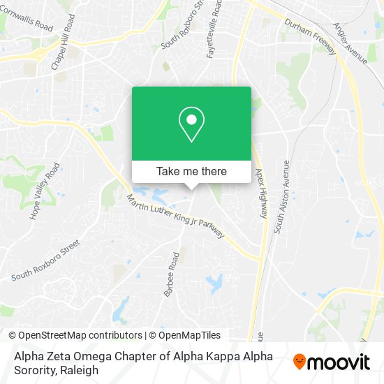 Alpha Zeta Omega Chapter of Alpha Kappa Alpha Sorority map
