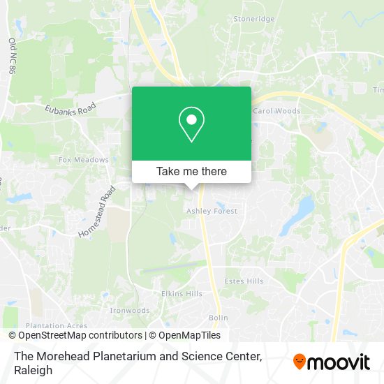 The Morehead Planetarium and Science Center map
