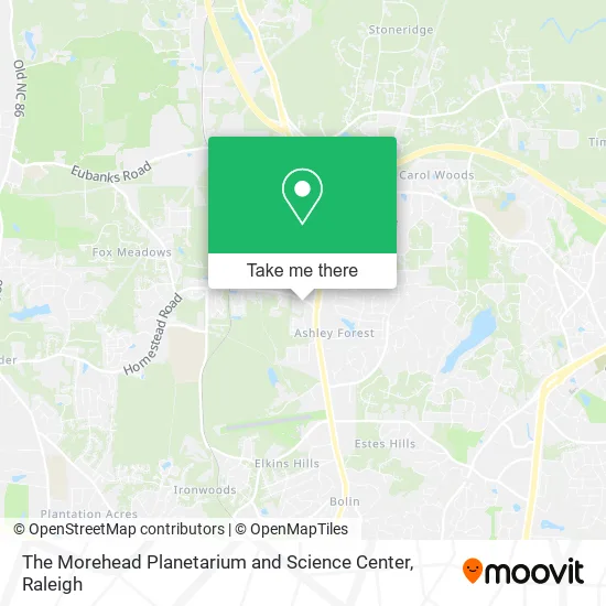 The Morehead Planetarium and Science Center map