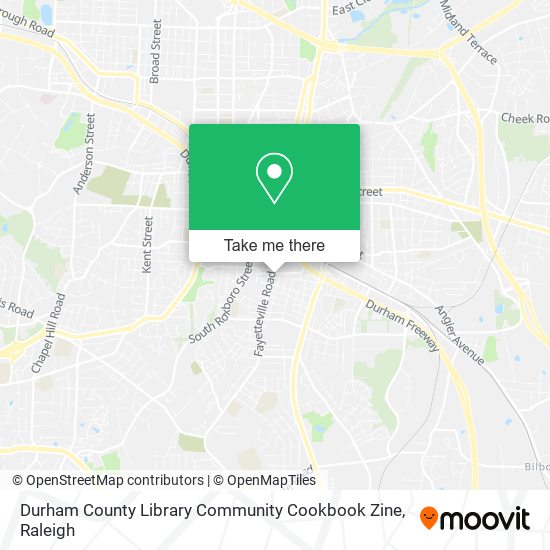 Durham County Library Community Cookbook Zine map
