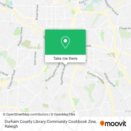 Durham County Library Community Cookbook Zine map