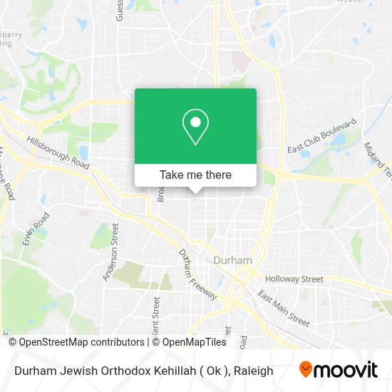 Durham Jewish Orthodox Kehillah ( Ok ) map
