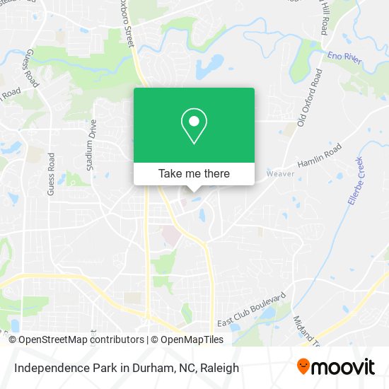 Mapa de Independence Park in Durham, NC