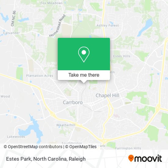 Estes Park, North Carolina map