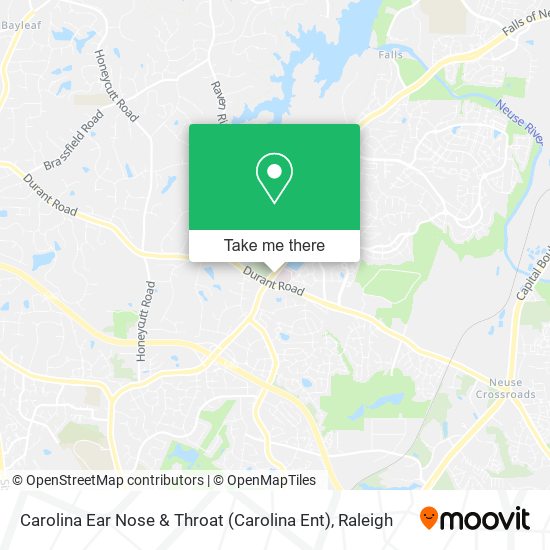 Carolina Ear Nose & Throat (Carolina Ent) map