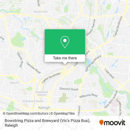 Bowstring Pizza and Brewyard (Vic's Pizza Bus) map