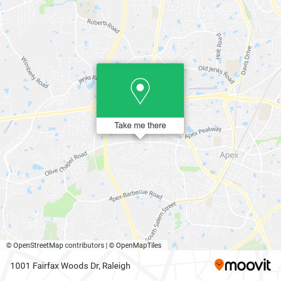 Mapa de 1001 Fairfax Woods Dr