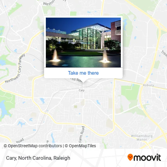 Mapa de Cary, North Carolina