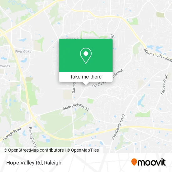 Hope Valley Rd map