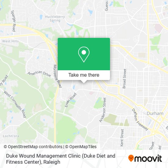 Mapa de Duke Wound Management Clinic (Duke Diet and Fitness Center)