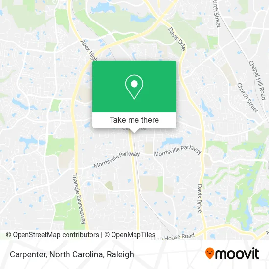Carpenter, North Carolina map