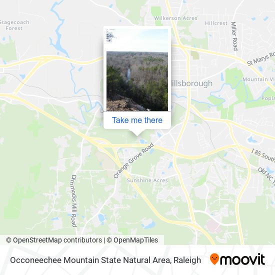 Mapa de Occoneechee Mountain State Natural Area