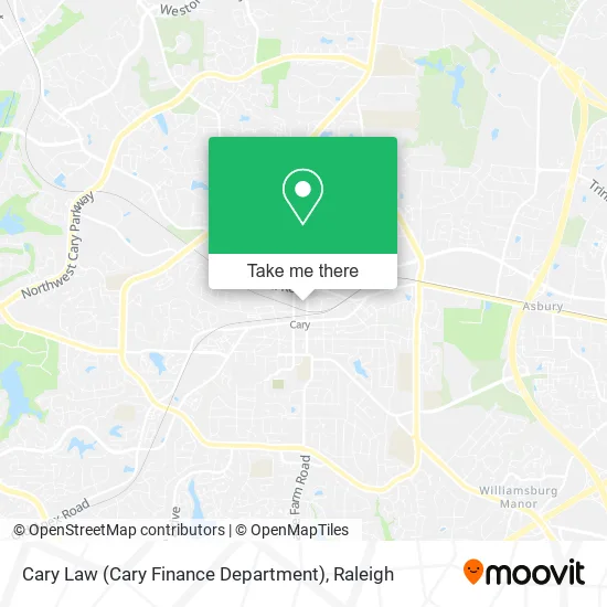 Cary Law (Cary Finance Department) map