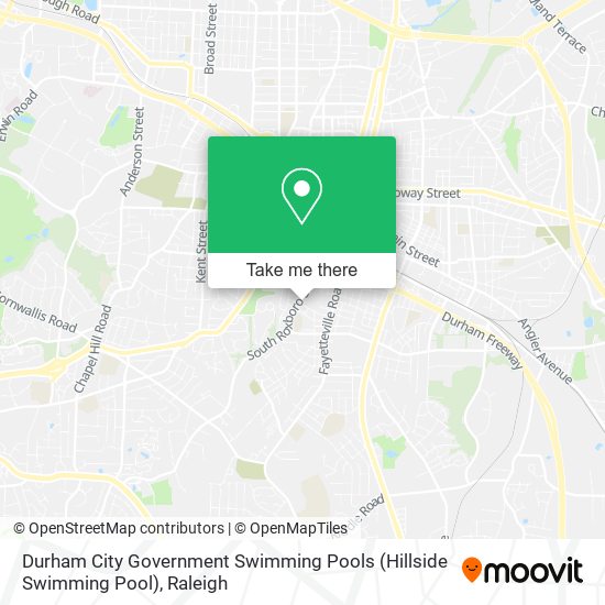 Durham City Government Swimming Pools (Hillside Swimming Pool) map