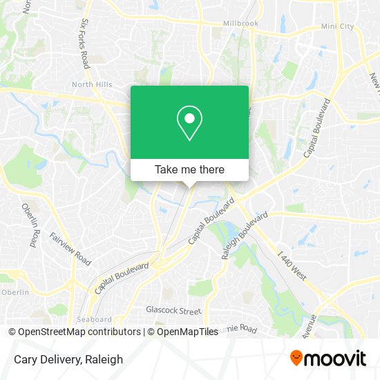 Mapa de Cary Delivery