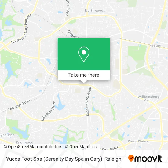 Yucca Foot Spa (Serenity Day Spa in Cary) map