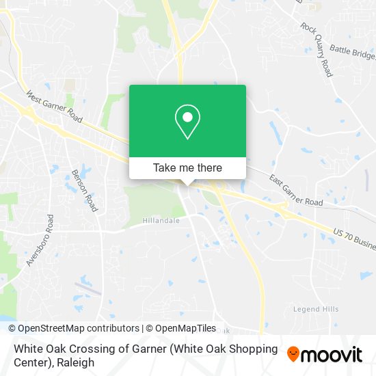 White Oak Crossing of Garner (White Oak Shopping Center) map