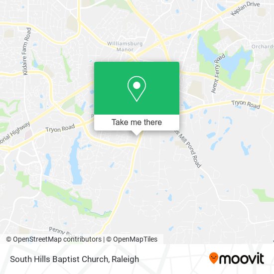 Mapa de South Hills Baptist Church