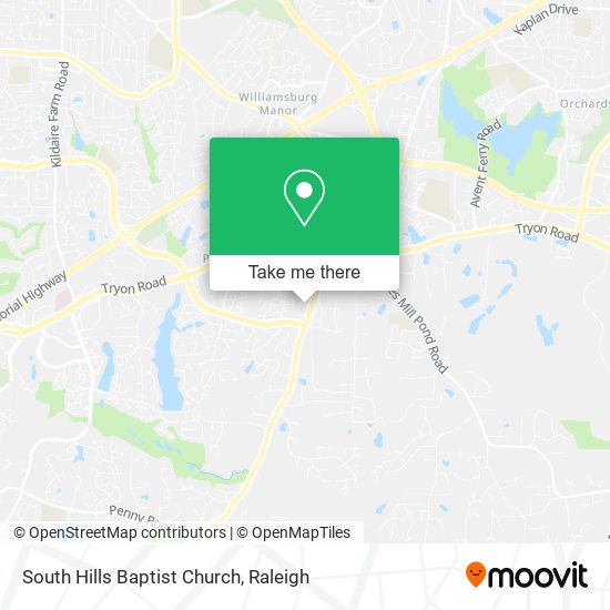 South Hills Baptist Church map