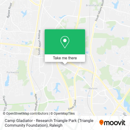 Camp Gladiator - Research Triangle Park (Triangle Community Foundation) map