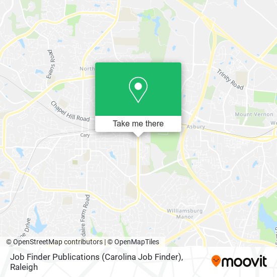 Job Finder Publications (Carolina Job Finder) map