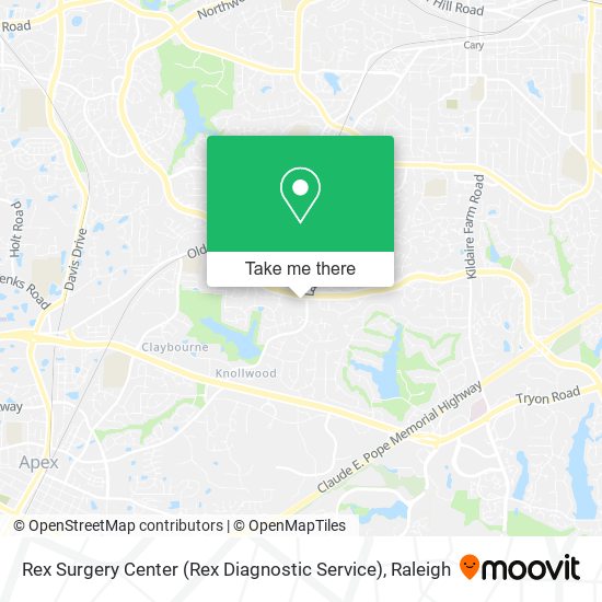 Mapa de Rex Surgery Center (Rex Diagnostic Service)