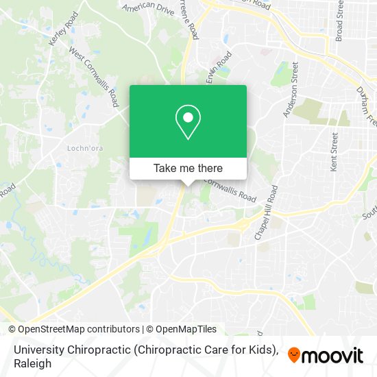 Mapa de University Chiropractic (Chiropractic Care for Kids)