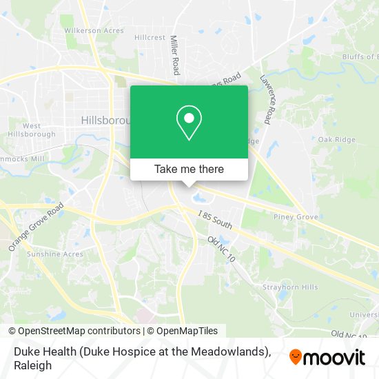 Mapa de Duke Health (Duke Hospice at the Meadowlands)