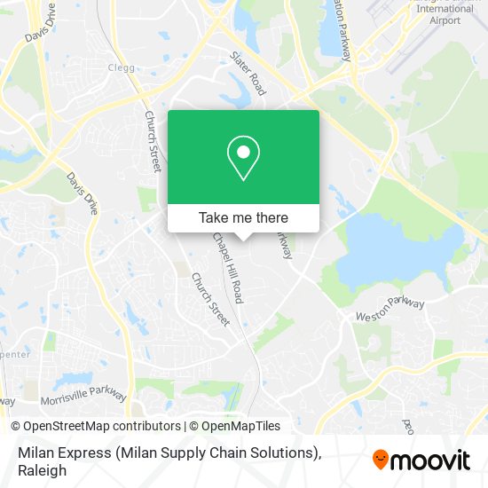 Milan Express (Milan Supply Chain Solutions) map