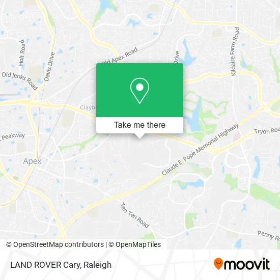 LAND ROVER Cary map
