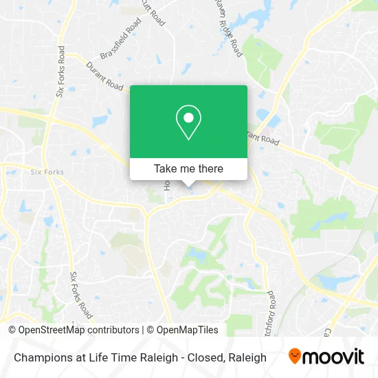 Champions at Life Time Raleigh - Closed map