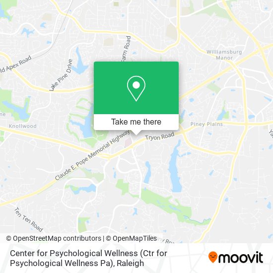 Center for Psychological Wellness (Ctr for Psychological Wellness Pa) map