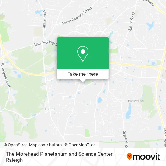The Morehead Planetarium and Science Center map