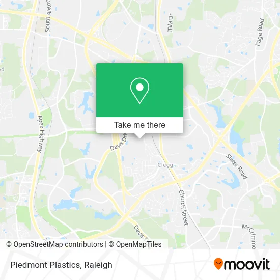 Piedmont Plastics map